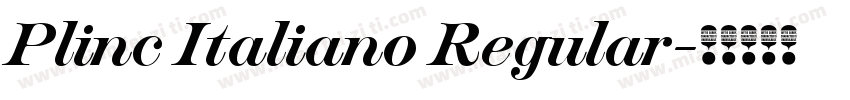 Plinc Italiano Regular字体转换